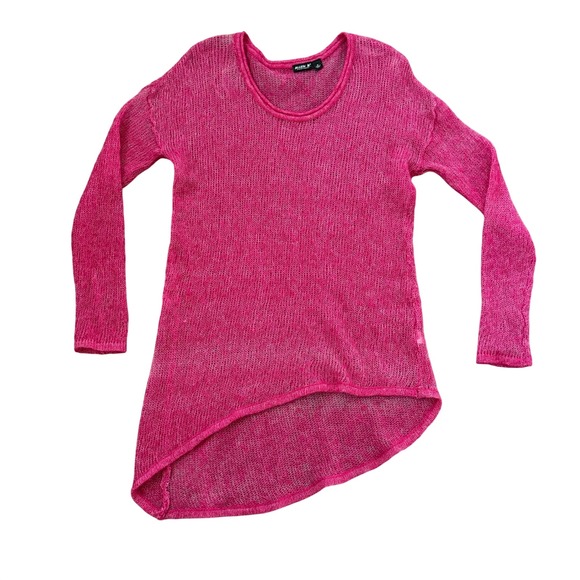 Allen B. By Allen Schwartz Sweaters - Allen B Wool Y2K Asymmetrical Knit Sweater